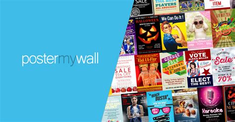 Póster my wall - How to make a poster. 1. Choose a design from the posters template gallery. 2. Personalize it: change colors, edit text, or add images, and videos. 3. Download, email or publish directly on social media. CREATE A FREE POSTER. 